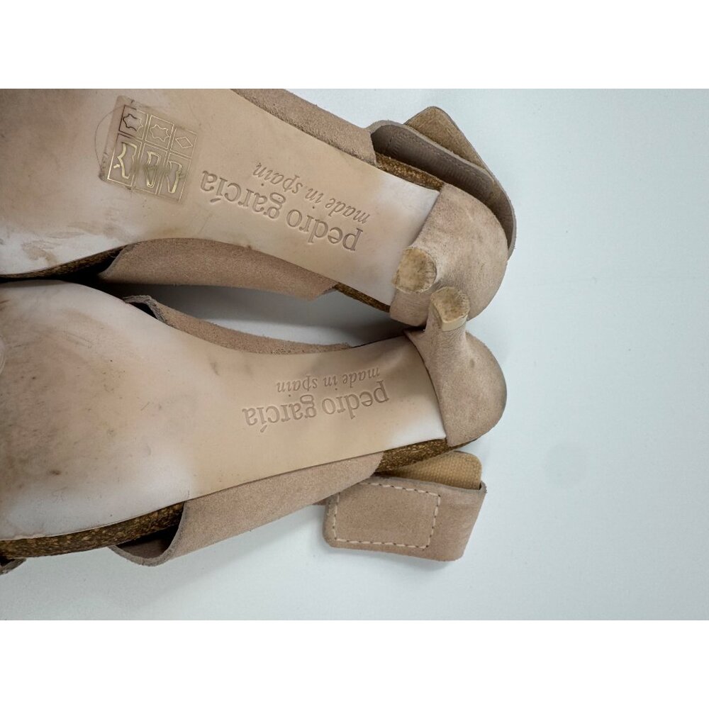 Pedro Garcia Libby Suede Cross Strap Heeled Sandals Size 38 or 8 - Picture 7 of 12